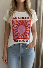 T-shirt Soleil imprimé graphique - Fabrication italienne