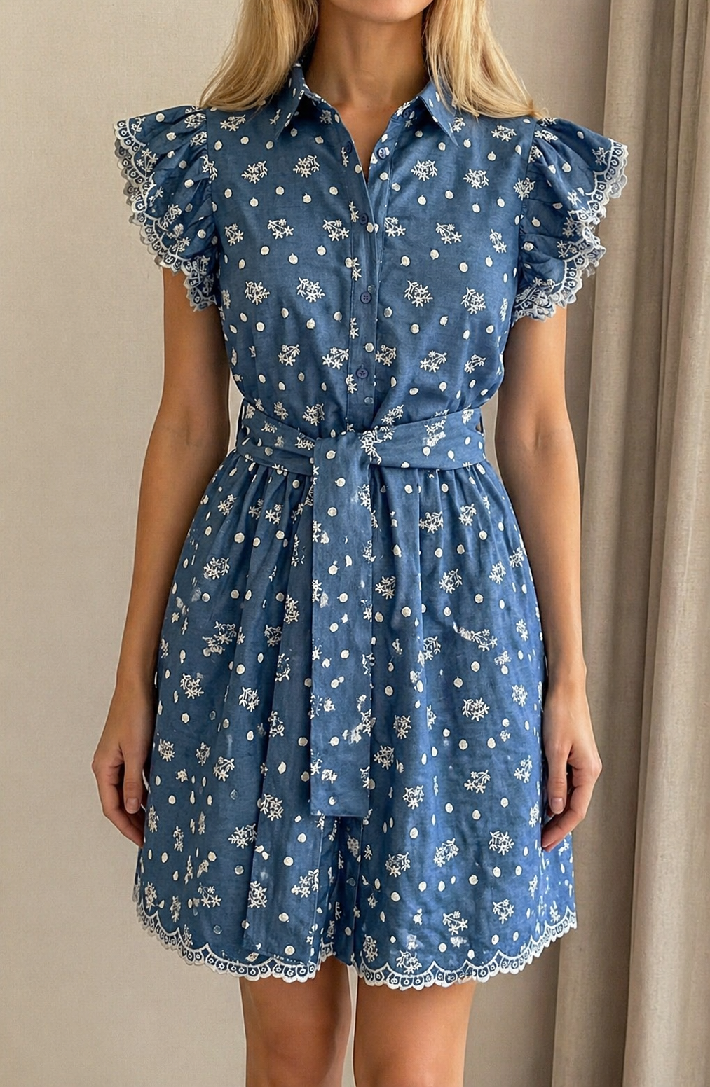 Robe Line brodée Kilky visuel produit - Coka Collection