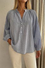 Blouse Clémentine rayée bleu blanc Lili & Lala -  Coka Collection