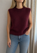 Pull sans manches mohair bordeaux femme - Coka Collection