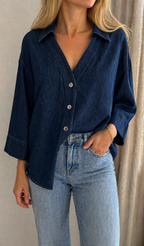 Blouse Zoé denim oversize - Coka Collection