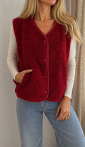 Gilet Marius rouge sans manches - Coka Collection