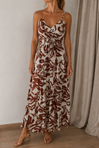 Robe Aline longue terracotta - Coka Collection