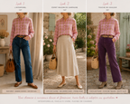 3 façons de porter la Blouse Louise carreaux rose Season 