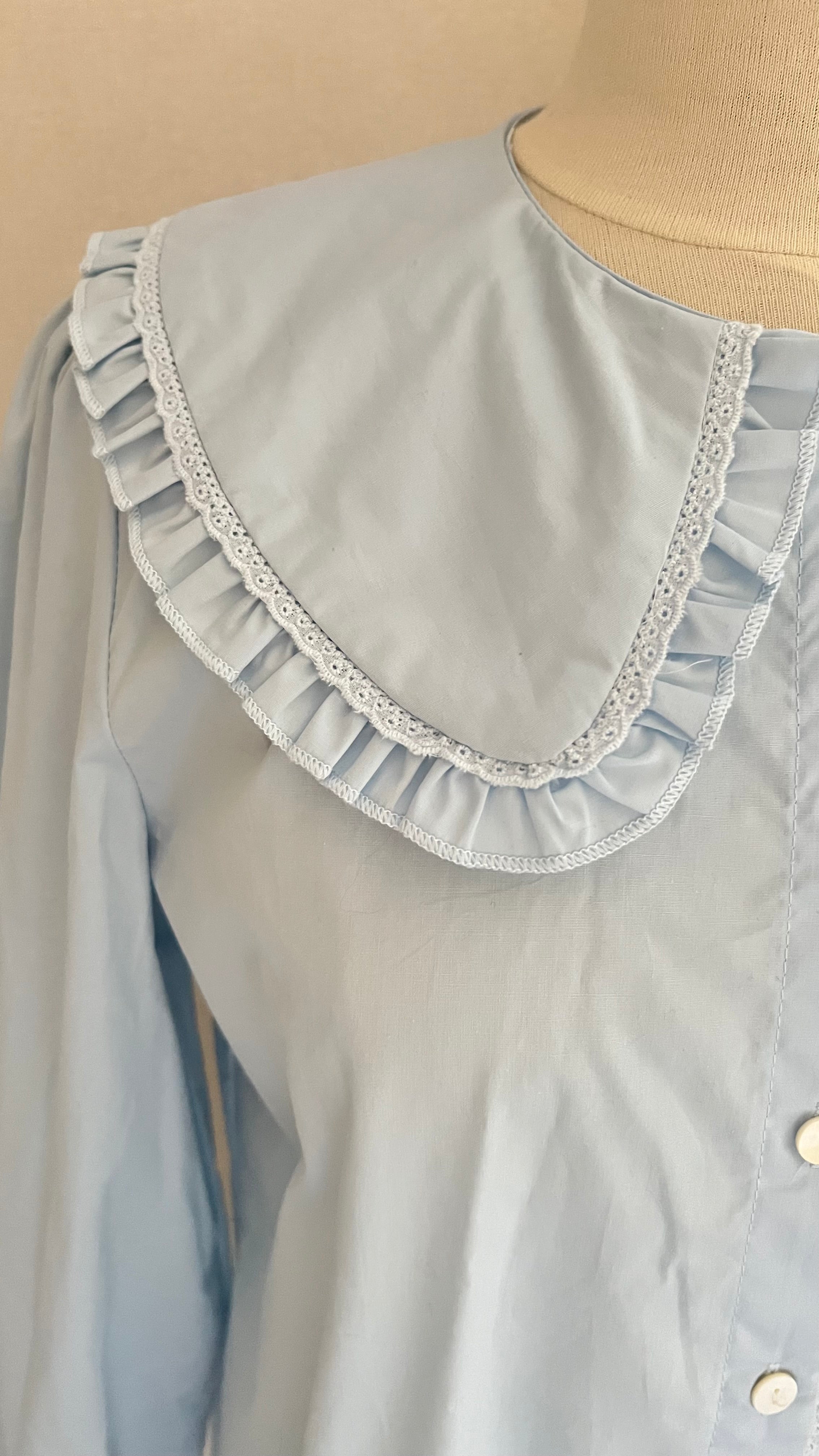 Détail col claudine blouse Sacha Lili & Lala
