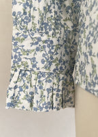 Gros plan détails manches longues blouse Jeannette Season