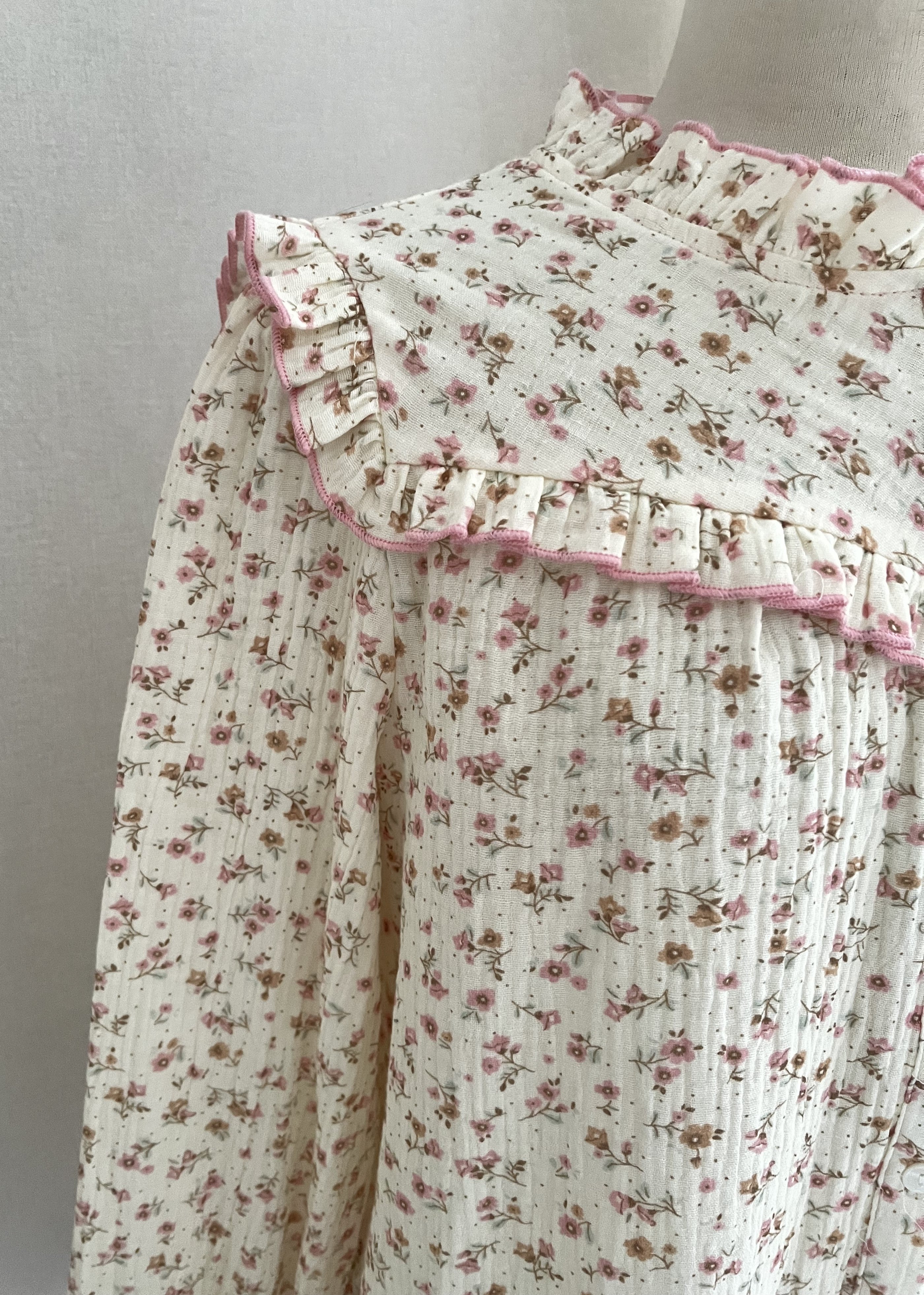 Blouse fleurie Lili & Lala Margot - détail volants