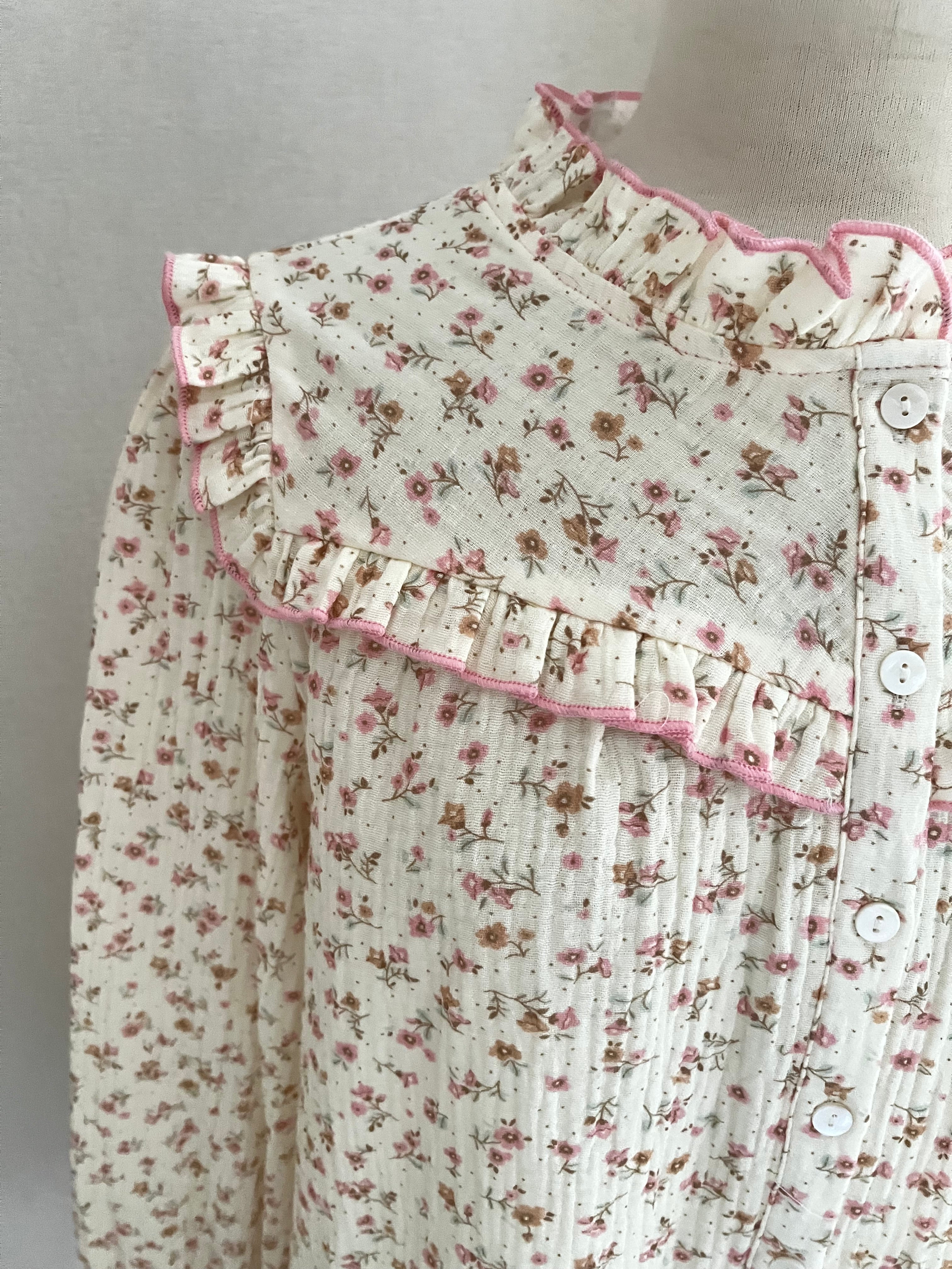 Blouse fleurie Lili & Lala Margot - détail volants