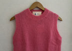 Pull sans manches mohair Made in Italy - coloris rose lumineux