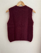 Pull sans manches bordeaux fabrication italienne - vue de dos