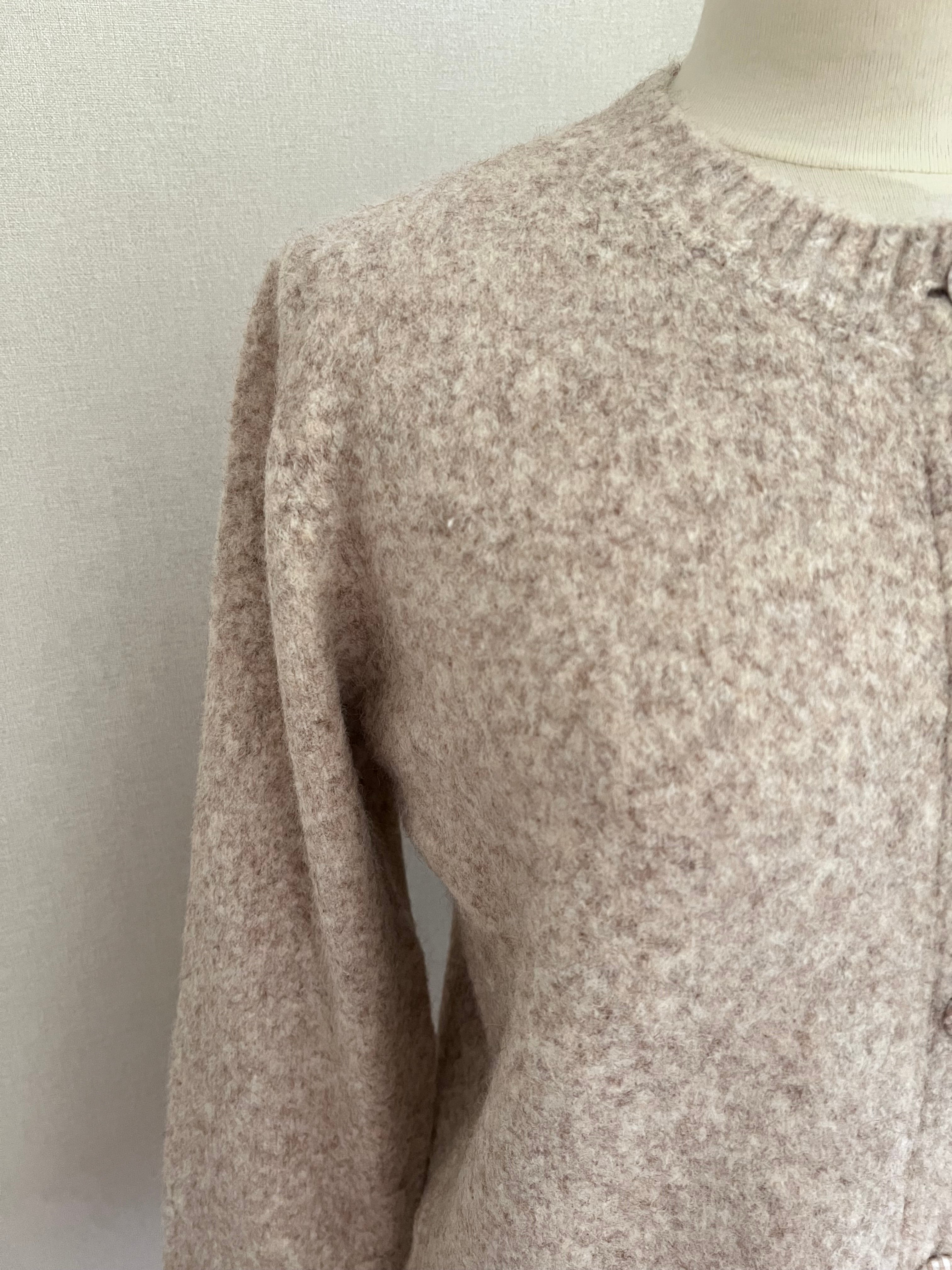 Gilet femme beige chiné maille douce - style intemporel et élégant