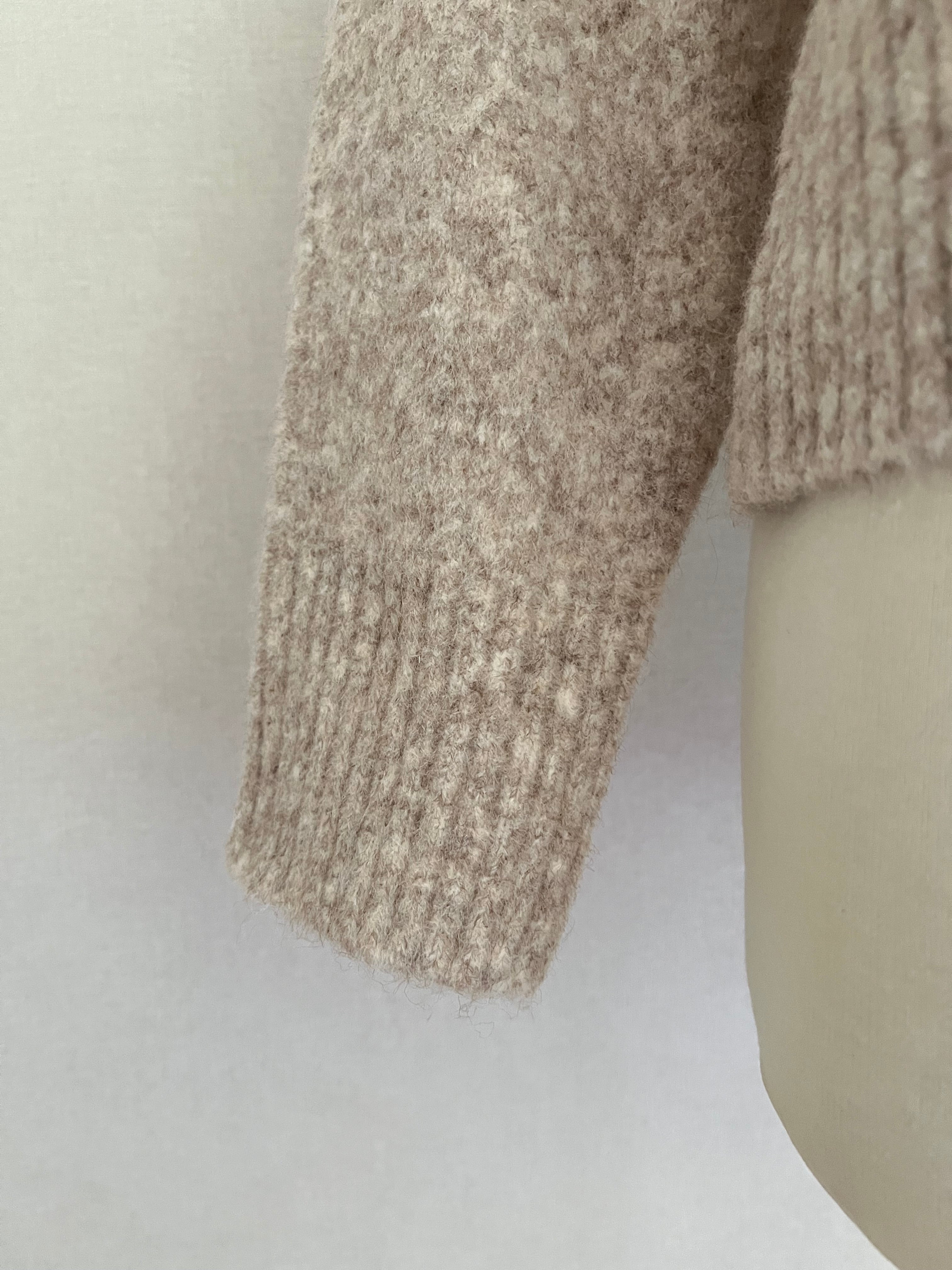 Gilet femme beige chiné maille douce - style intemporel et élégant