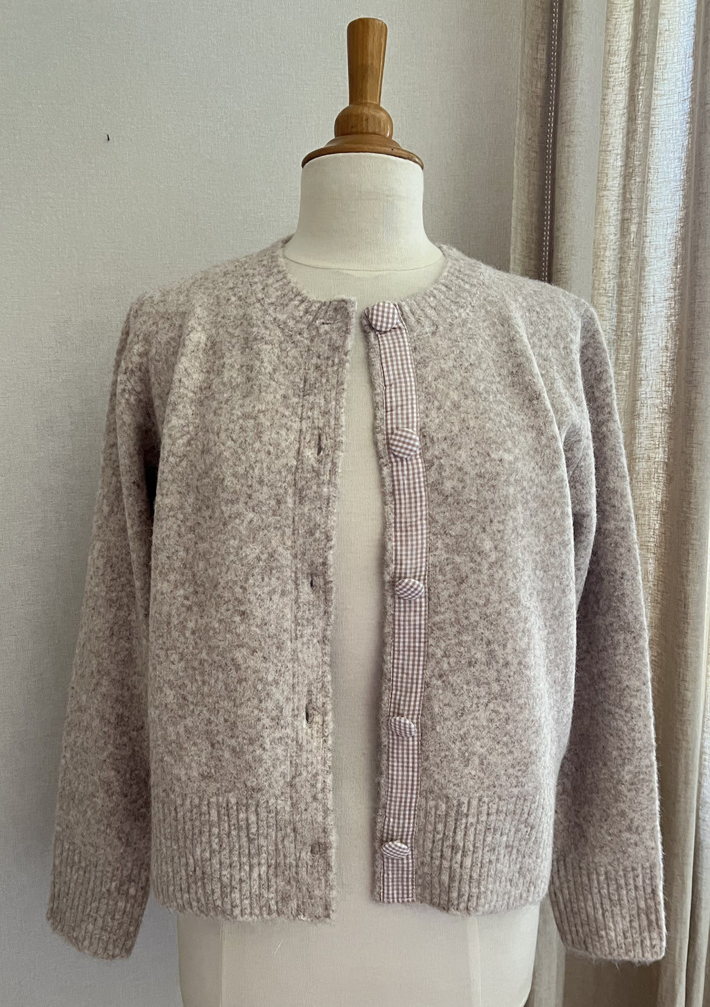 Gilet Eva beige chiné coupe ample - look casual chic femme