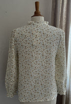 Blouse Lucie fleurie gaze de coton écrue Lili & Lala - vue de dos