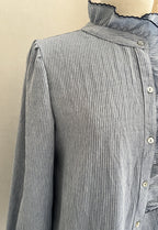 Blouse Ninon Season rayée bleu blanc - look chic casual