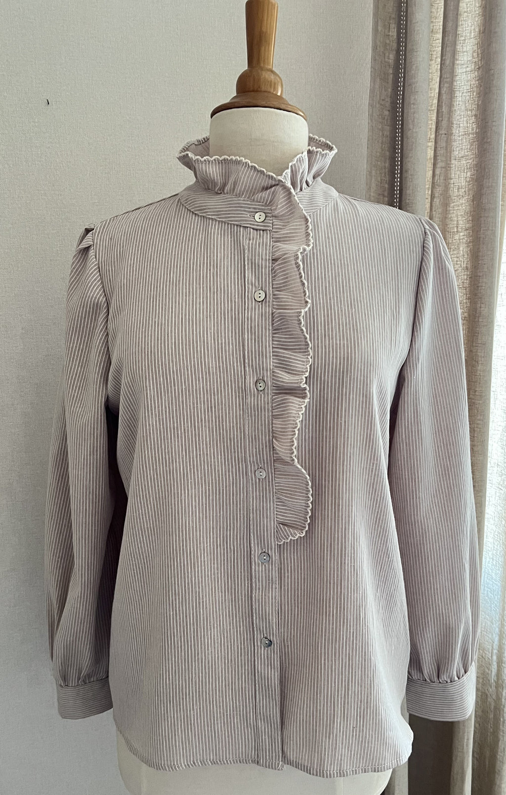 Blouse Ninon rayée beige blanc Season - vue de face