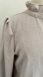 Blouse Ninon rayée beige blanc Season - style élégant et intemporel