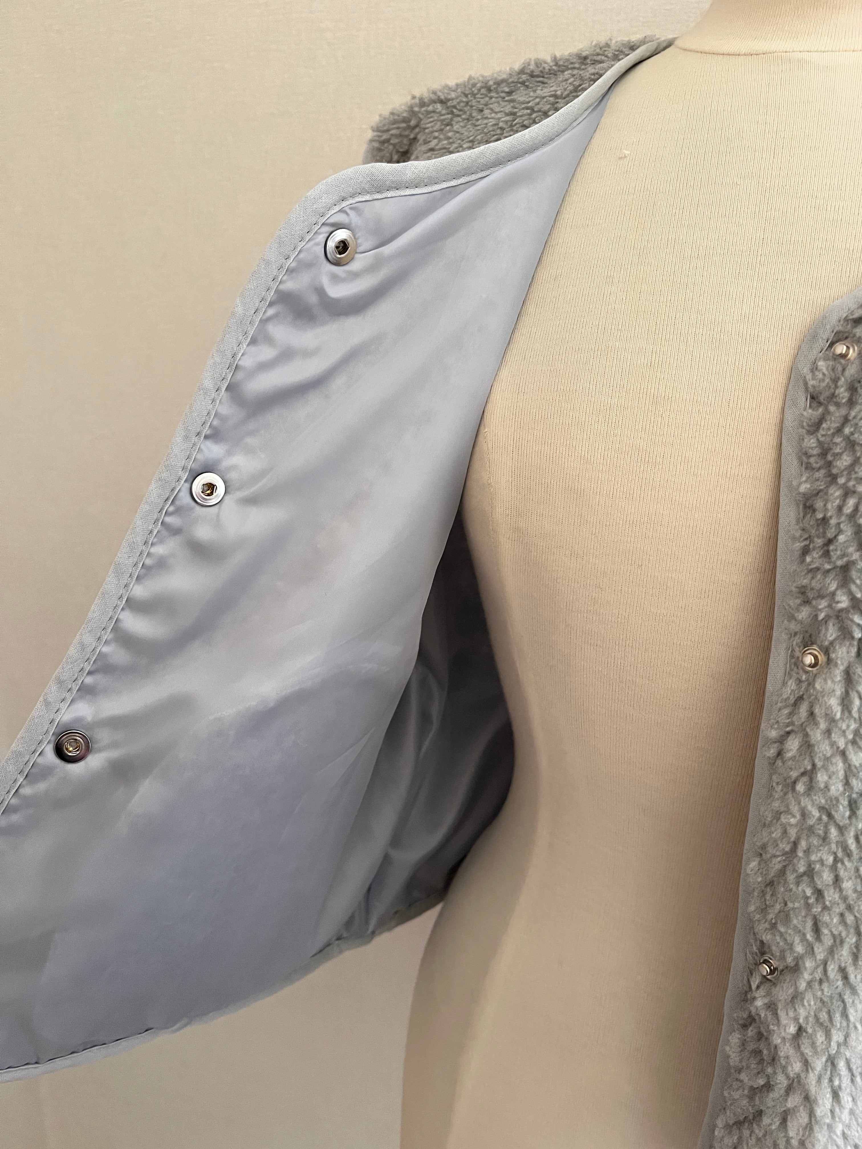 Détail doublure intérieure gilet Marius gris