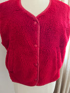 Détail maille et finitions gilet Marius rouge