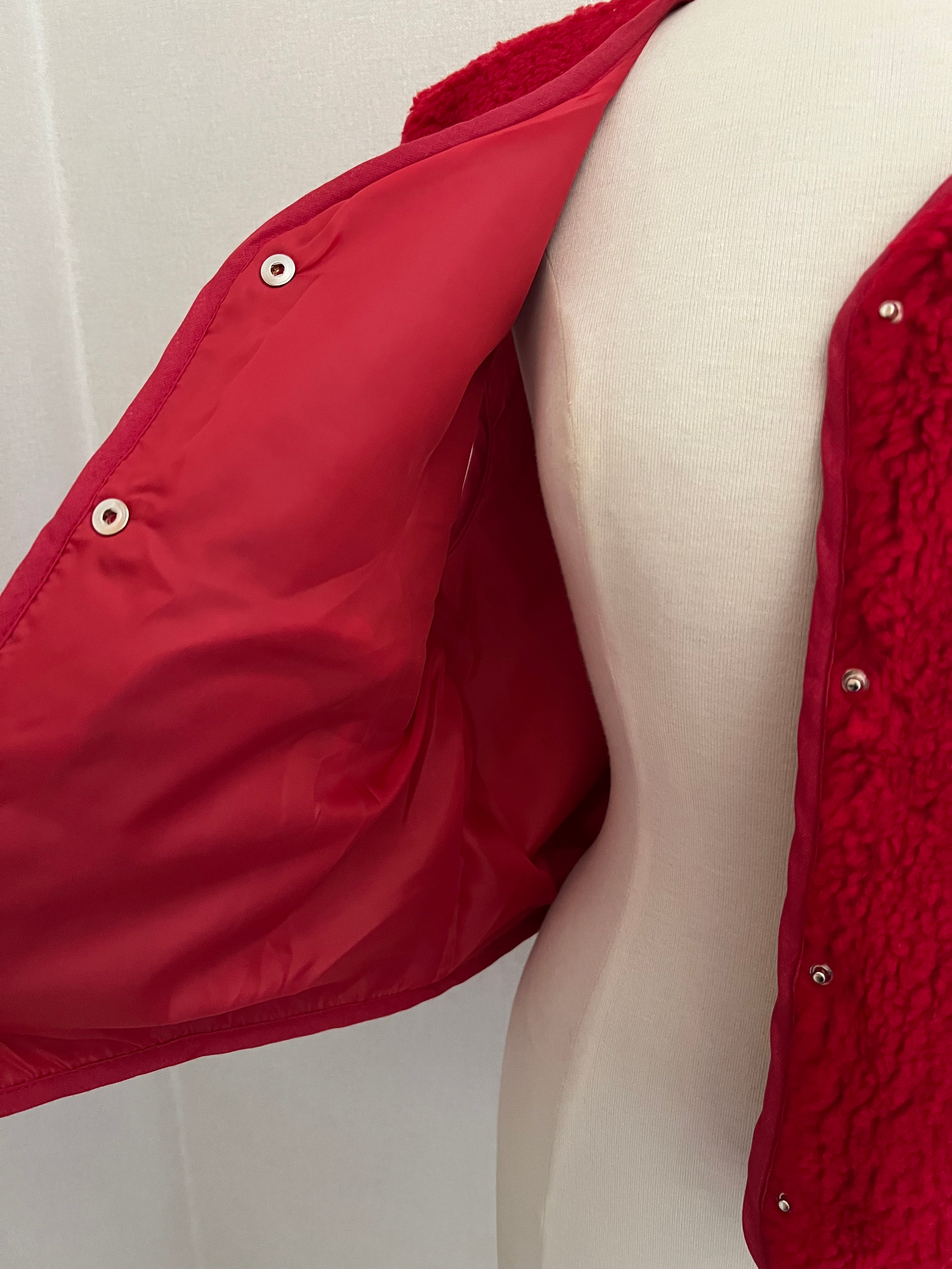Détail doublure intérieure gilet Marius rouge