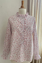 Blouse Elisa fleurie In April 1986 - vue de face - Coka Collection