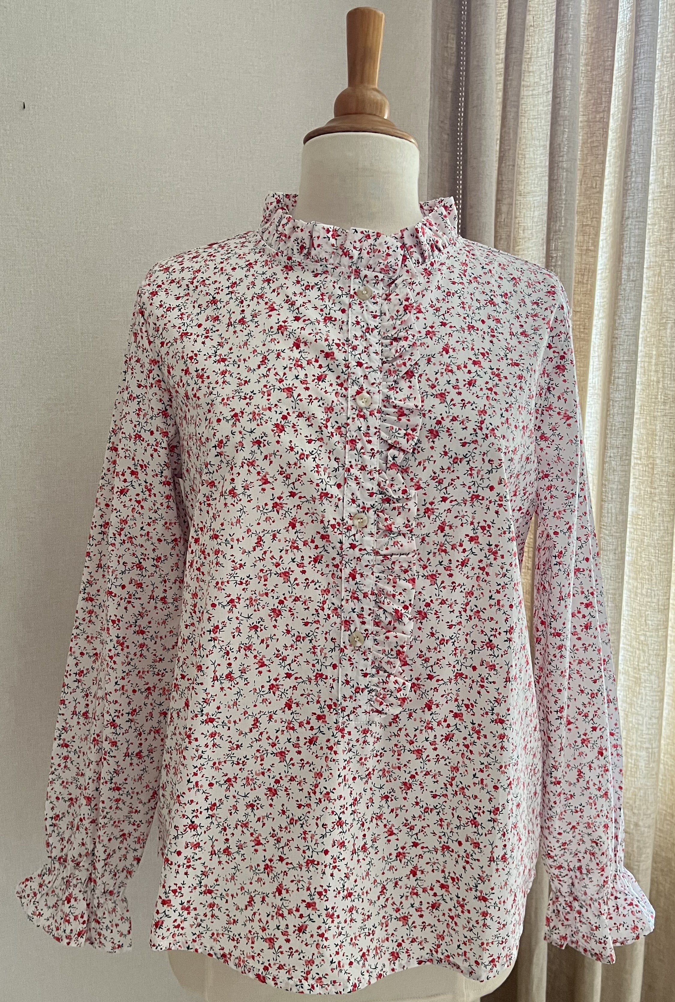 Blouse Elisa fleurie In April 1986 - vue de face - Coka Collection