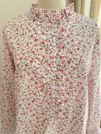 Blouse Elisa In April 1986 - détail col volanté - Coka Collection