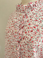 Blouse Elisa In April 1986 - détail col volanté - Coka Collection