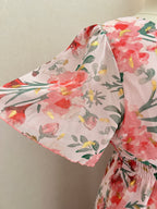 Robe Marion - détail manches courtes transparentes | Coka Collection