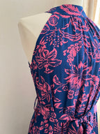 Robe Suzanne longue fluide imprimé floral - détail tissu - Coka Collection