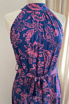 Robe Suzanne ceinture à nouer - détail avant - Coka Collection
