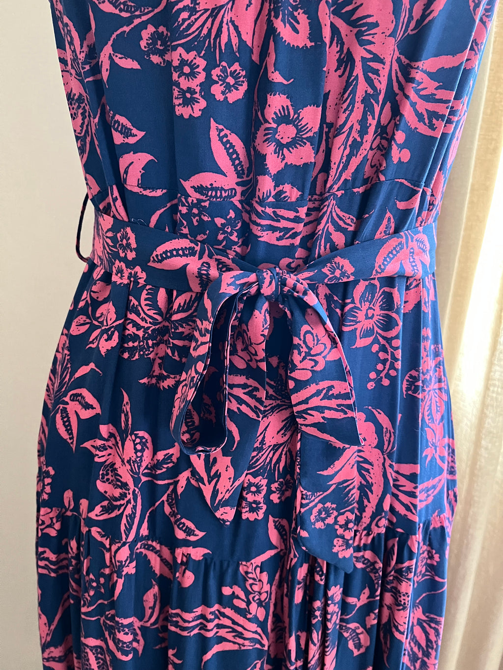 Robe Suzanne ceinture à nouer - détail taille - Coka Collection