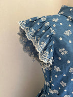 Robe Line Kilky manches volantées détail festonné - Coka Collection