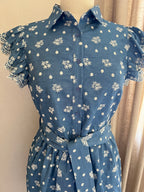 Robe Line Kilky détail col et boutons - Coka Collection