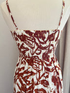 Robe Aline longue terracotta - détail dos - Coka Collection