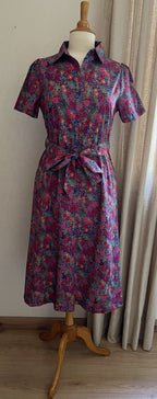 Robe Emilie fleurie In April 1986 - Vue de face | Coka Collection