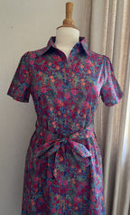 Robe Emilie fleurie In April 1986 - Vue de face | Coka Collection