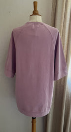 Robe sweat rose Lisa coupe oversize dos - Coka Collection