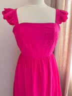 Robe Judith brodée – détail tissu coton et broderies ton sur ton | Coka Collection