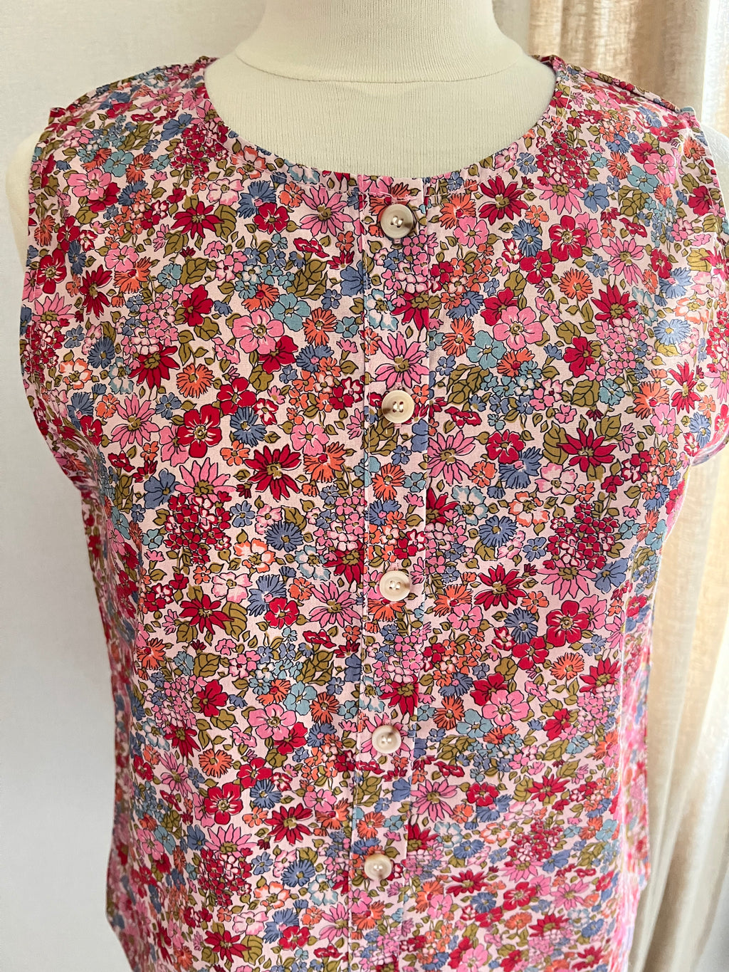 Blouse Victoire fleurie sans manches Lili & Lala