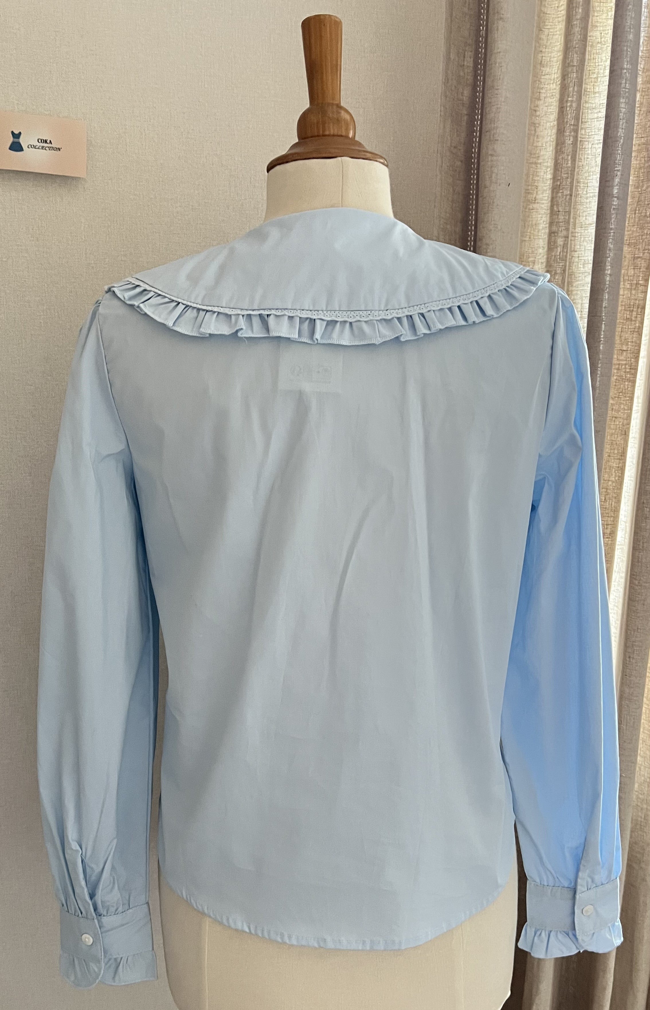 Vue de dos blouse Sacha col claudine Lili & Lala
