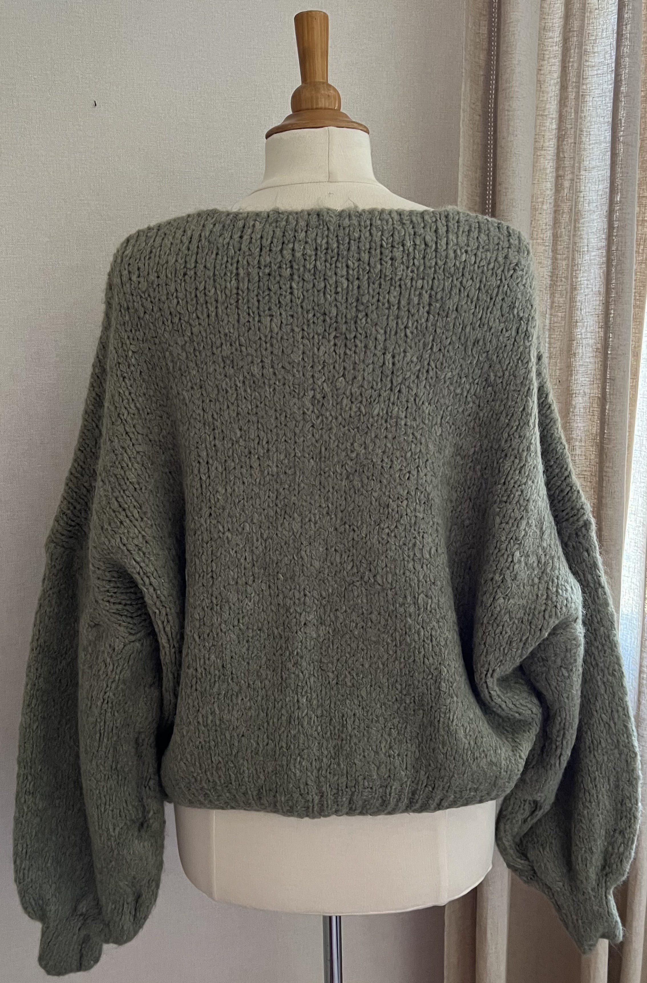 Gilet Roméo vert kaki fabrication italienne - vue de dos