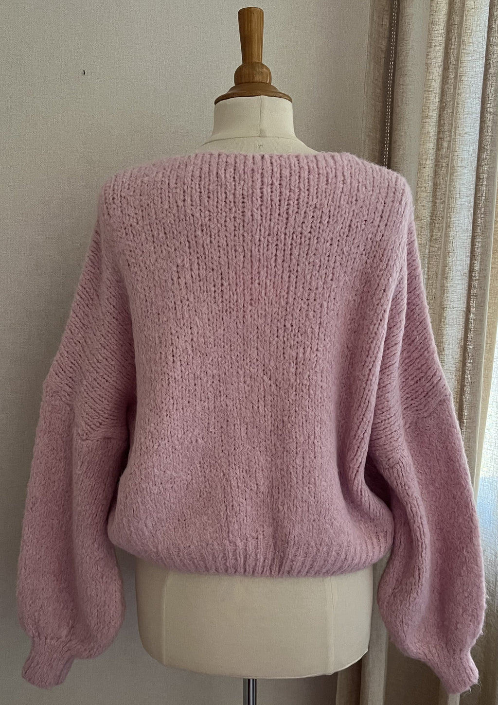 Gilet Roméo rose clair fabrication italienne - vue de dos