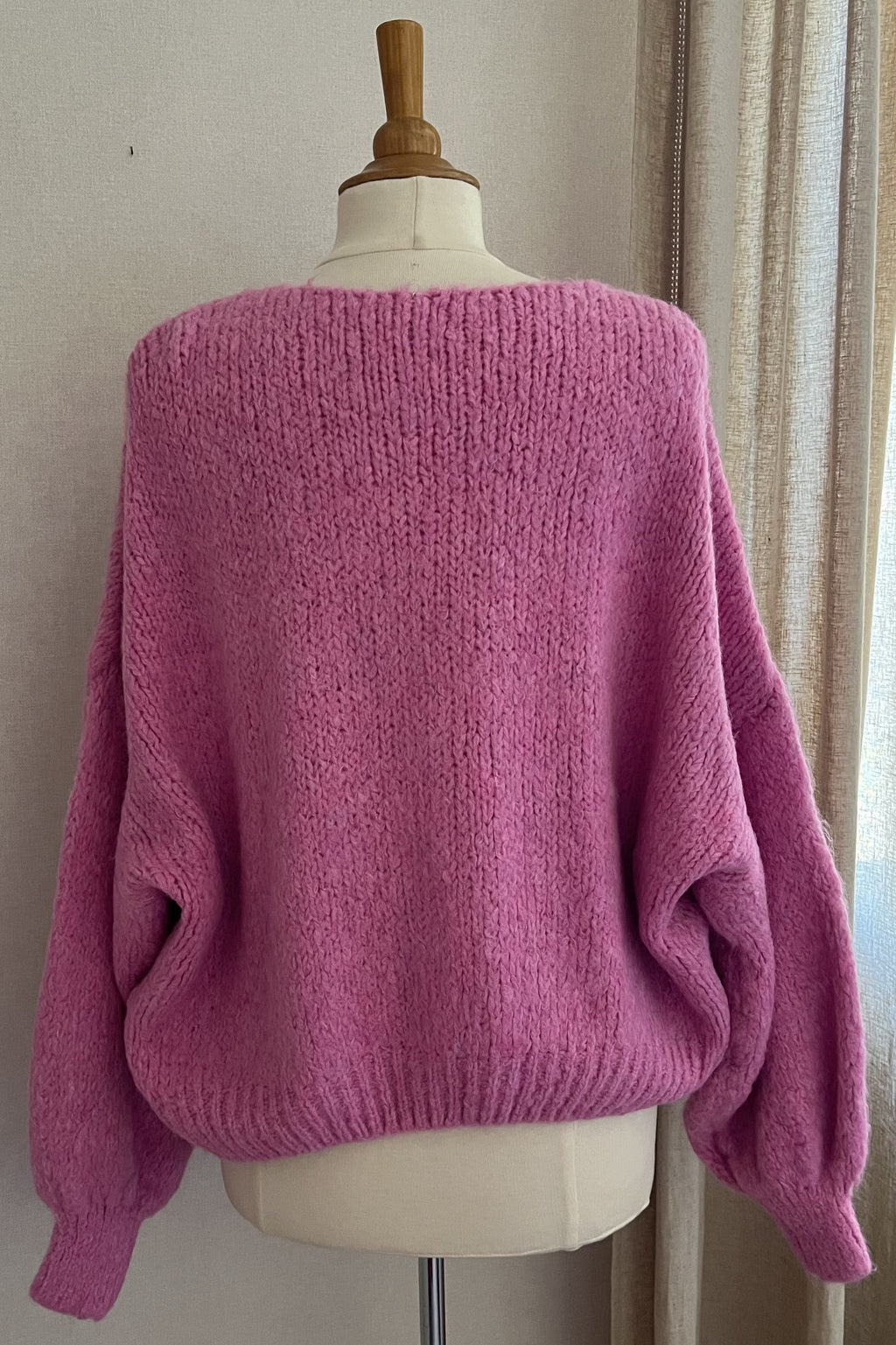 Gilet Roméo rose fuchsia fabrication italienne - vue de dos