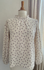 Blouse Lise fleurie écru Lili & Lala - vue de face