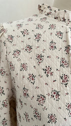 Blouse Lise col froncé fleurie Lili & Lala - détail col