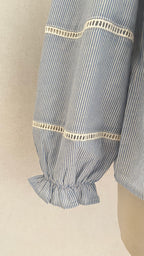 Détail manches blouse Clara rayée In April 1986