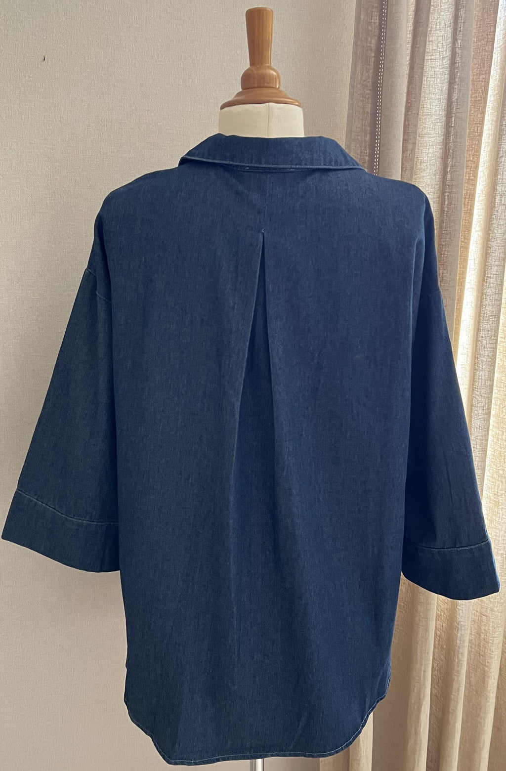 Blouse Zoé denim oversize - vue de dos