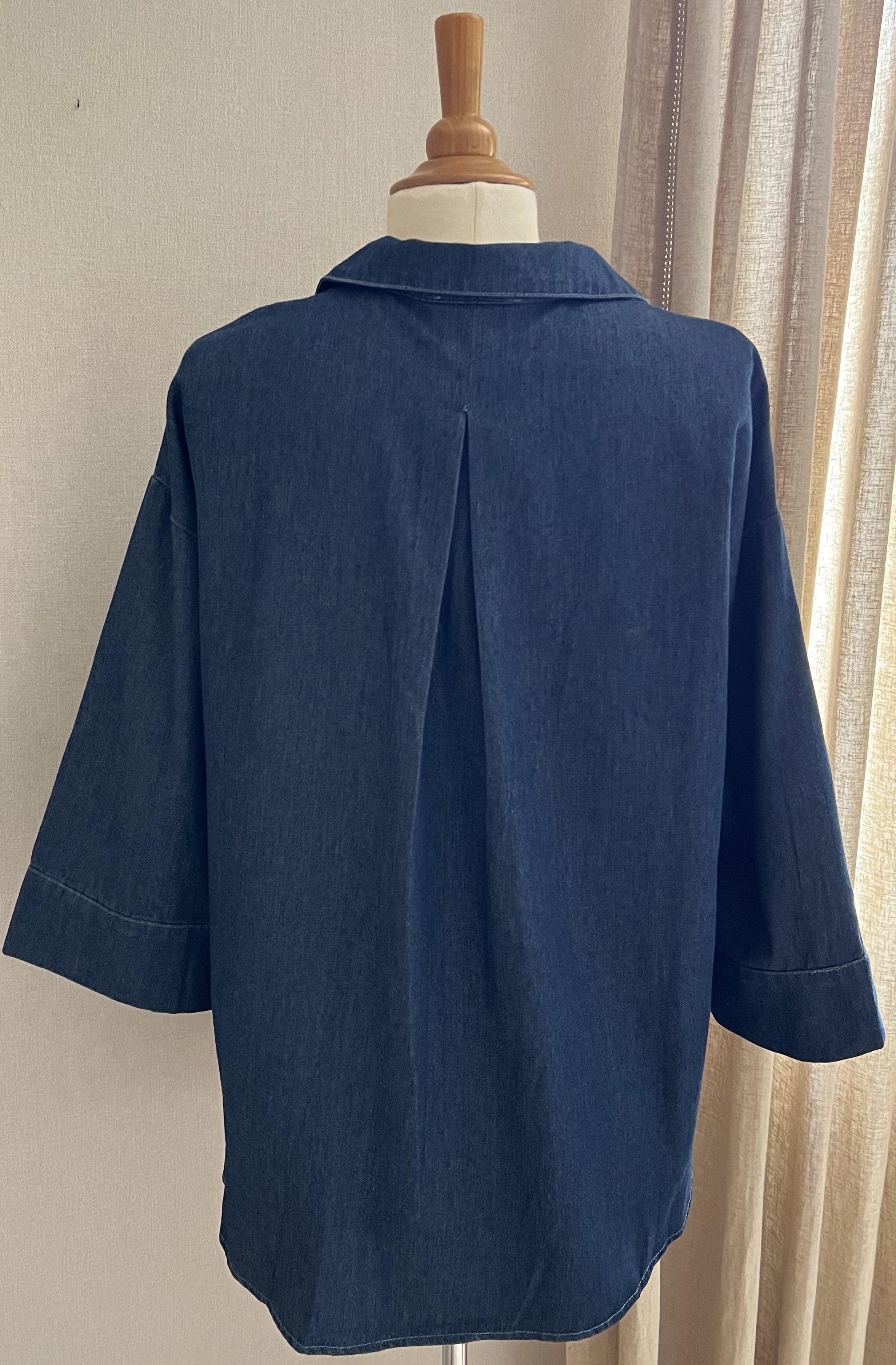 Blouse Zoé denim oversize - vue de dos